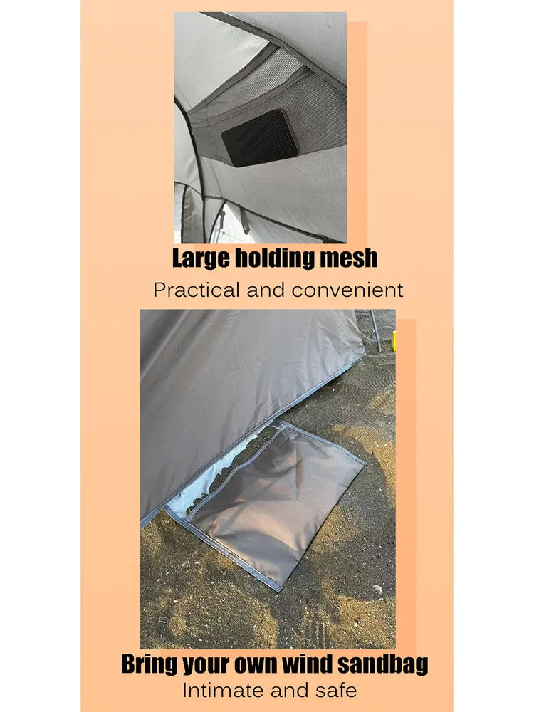 Outdoor 3-4 Person One-touch Camping Tent Quick Automatic Open Beach Tent Family Travel Picnic Park Sunshade Fishing Sunscreen