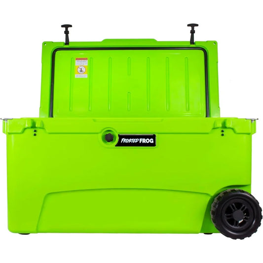 Cooler,Original 110Quart Ice Chest ,Heavy Duty High Performance Roto-Molded Commercial Grade Insulated with Wheels Cooler nevera