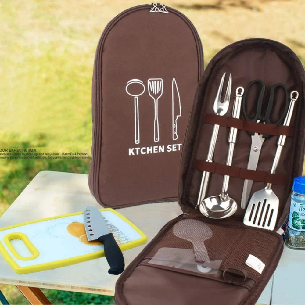 Portable Picnic Bag, Outdoor Tableware Storage Bag