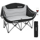 Double Camping Chair Oversized Loveseat Camping Couch Heavy Duty Outdoor Folding Chair with Cup Holder Wine Glass Holde