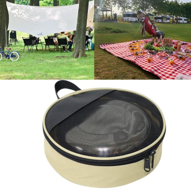 Picnics Cutlery Bag Camping Utensils Organizers Outdoor Plate Bowl Container