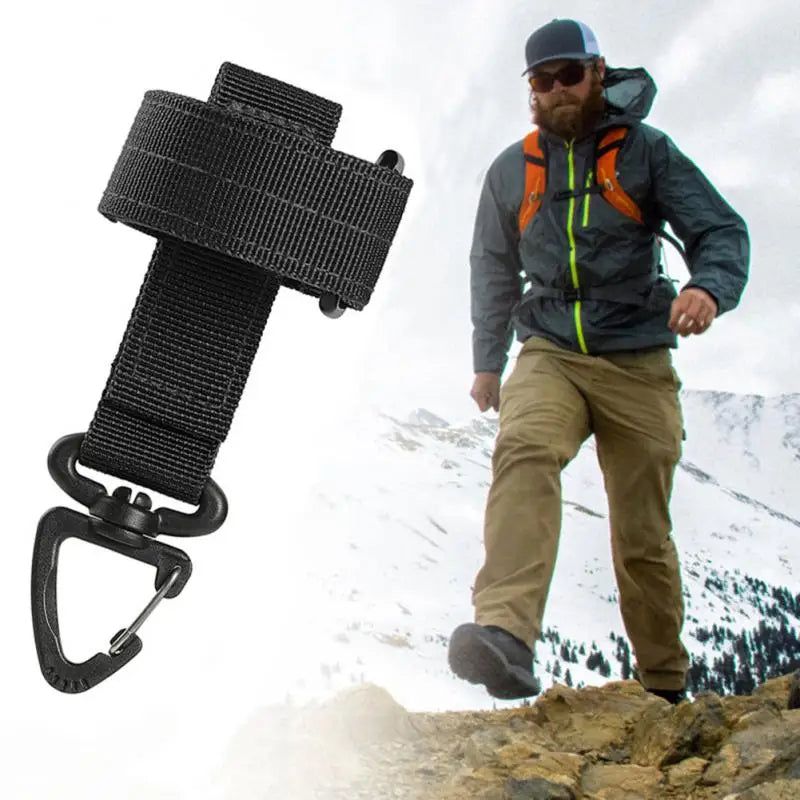 3Pcs Outdoor Keychain Tactical Gear Clip Keeper Pouch Belt Keychain Webbing Gloves Rope Holder  Molle Hook Camping Equipment