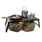 Camping Picnic Backy Mini Desk Folding Camping Table Portable Iron Desk Metal Cooking Table Anti-scalding Outdoor Tables