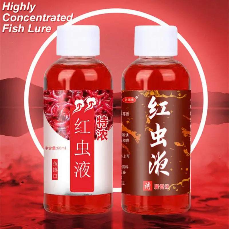 Strong Fish Attractant Concentrated Liquid Blood Worm Scent Fishing Attractant Spray Flavor Additive Fishy Trout Carp Bass