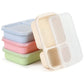 New Lunch Boxs Leak-Proof 3 Grid With Lid Camping Picnic Portable Plastic Food Fruit Storage Container Bento Box For Kids