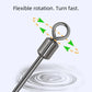 TIANNSII 20pcs Hard Steel Wire Long Pole Fishing Swivel Stainless Steel + Brass Rolling Bearing Swivel Fishing Accessories