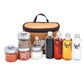 Outdoor Spices Bottle Set Portable Folding Waterproof Large Capacity Camping Hiking Bushcraft Picnic BBQ Seasoning Carry Bag