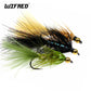 Wifreo 12pcs Brass Bead Head Woolly Bugger Streamers Fly  Fishing Flies For Steelhead Pike Bass Rainbow Trout Fishing Lures Bait