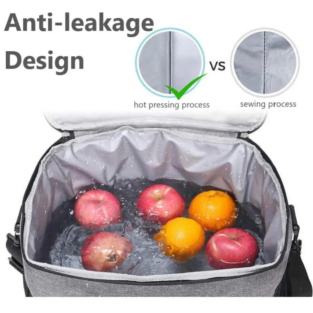 Super Large 32L Thermal Cooler Bag with Hard Liner Insulated Picnic Lunch Box Fresh Drinking for Camping BBQ Outdoor Parties