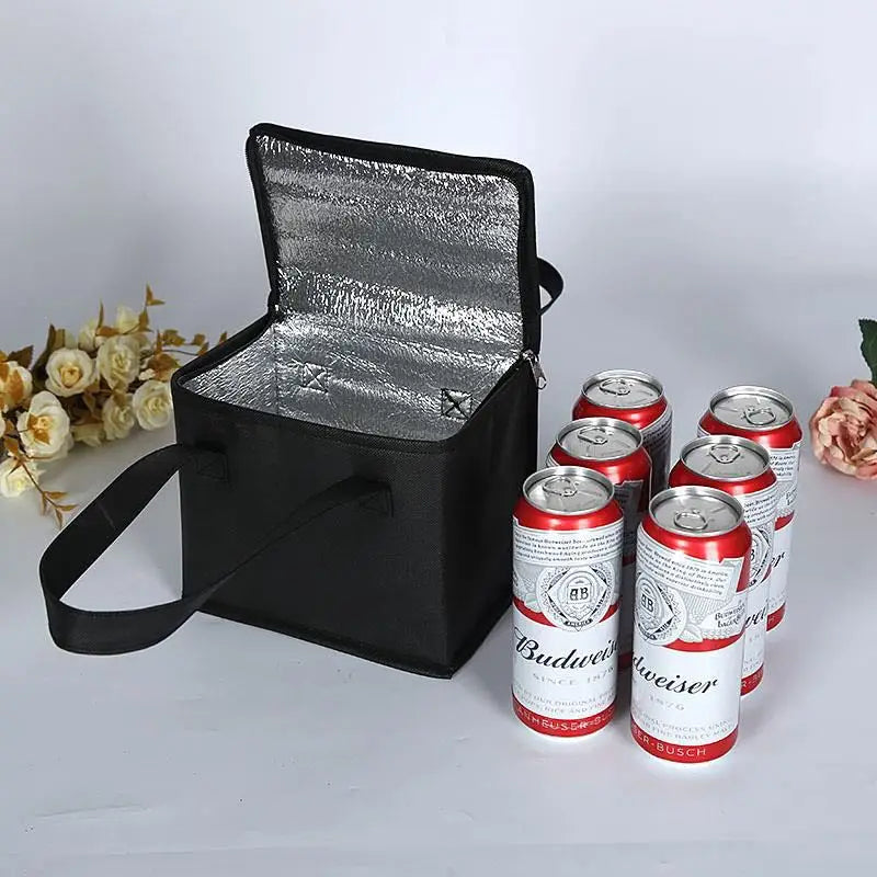 Portable Thermal Insulated Cooler Bags Large Outdoor Camping Lunch Bento Box Trips BBQ Meal Drink Zip Pack Picnic Supplies