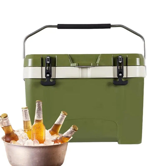 Insulated Cooler Box Insulated Chest Cooler For Outdoor Compact Exterior Design Insulated Food Container For Picnic Camping And