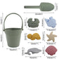 8pcs Summer Beach Toys For Kids Silicone Shovel Bucket Beach Sand Toys For Boys Girls Birthday Gifts