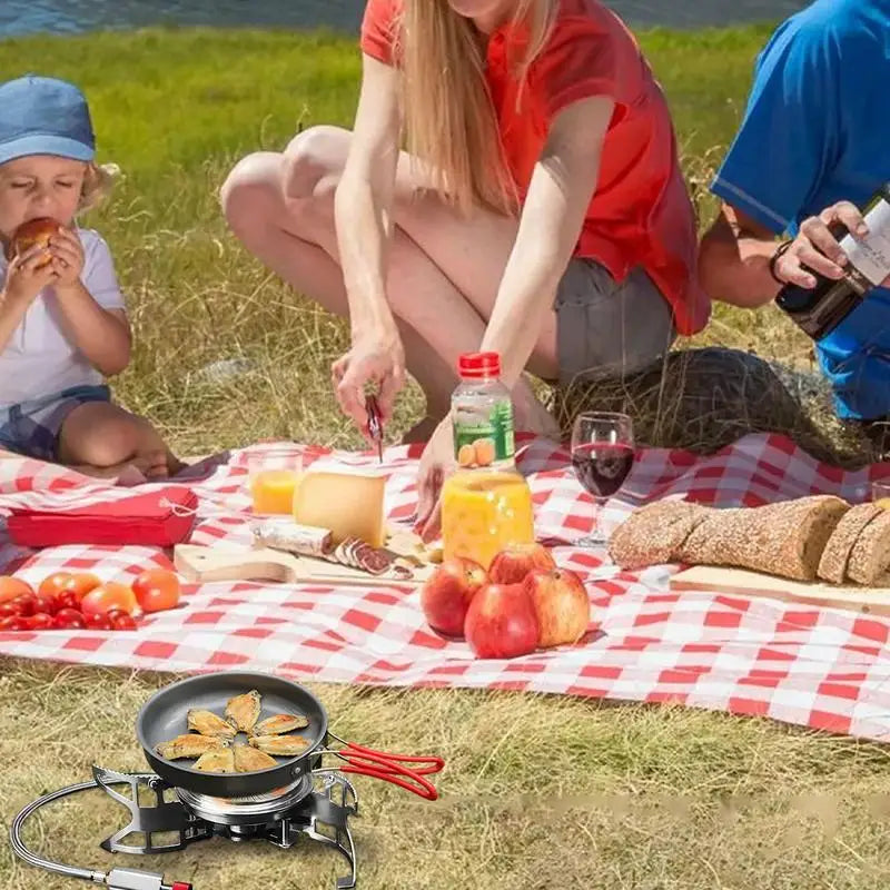 Camping Stove Burner 3800w Foldable Backpacking Stove Home Kitchen Tool Camping Gear Stove For Camping Picnic Outdoor BBQ Hiking