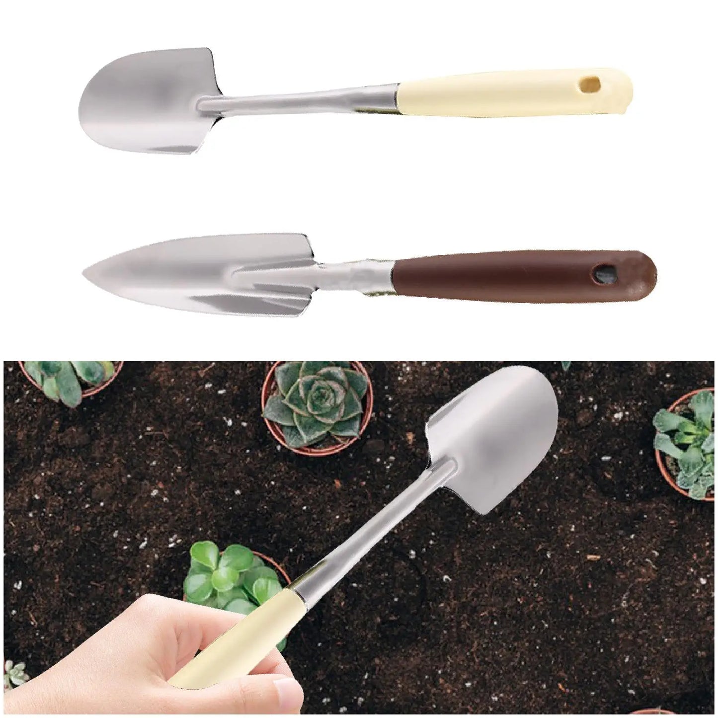 Small Garden Trowel Gardening Shovel Stainless Steel Garden Spade for Lawn and Yard Tools Gardening Work Digging Planting