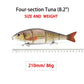 210m 86g 2022 New Coming Sinking Glide Bait Fishing Lures Jointed Swim Bait Rattle Balls Inside Wobblers