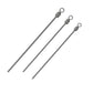 TIANNSII 20pcs Hard Steel Wire Long Pole Fishing Swivel Stainless Steel + Brass Rolling Bearing Swivel Fishing Accessories