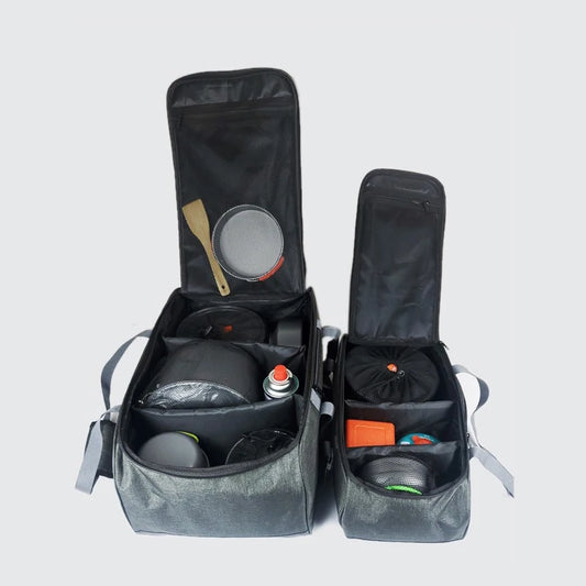 Camping Cookware Bag Portable Large Capacity Outdoor Stove Tableware Storage Bag For Picnic Bbq Family Outdoor Activities