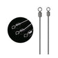 TIANNSII 20pcs Hard Steel Wire Long Pole Fishing Swivel Stainless Steel + Brass Rolling Bearing Swivel Fishing Accessories