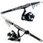 Spinning Fishing Rod Combo 1.5m-2.4m Carbon Fiber Fishing Rod and 2000/3000 Spinning Reel Telescopic Fishing Pole Kit Pesca