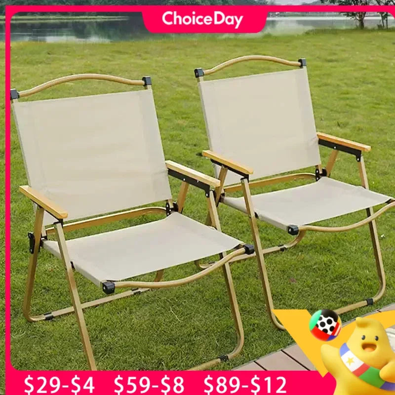 Portable Outdoor Folding Chair Camping Chair Beach Stool Self Driving Travel Leisure Picnic Back Wild Fishing Chair Patio