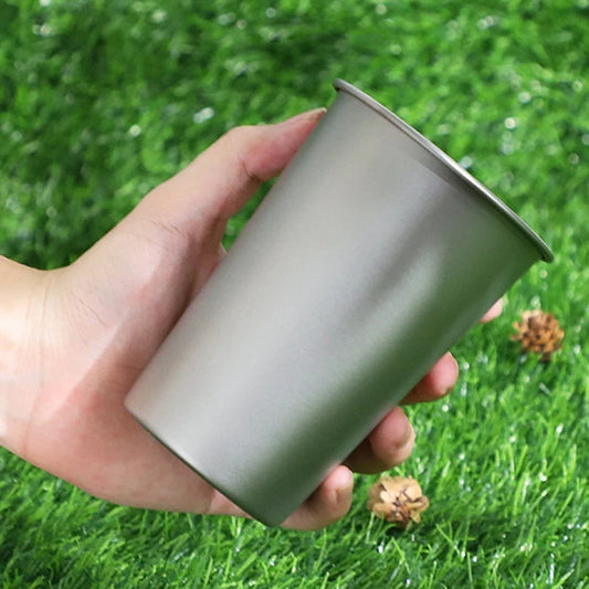 Camping Titanium Beer Mug Cup Tourist Tableware Picnic Outdoor Kitchen Equipment Travel Cooking Cookware Hiking Durable 500Ml