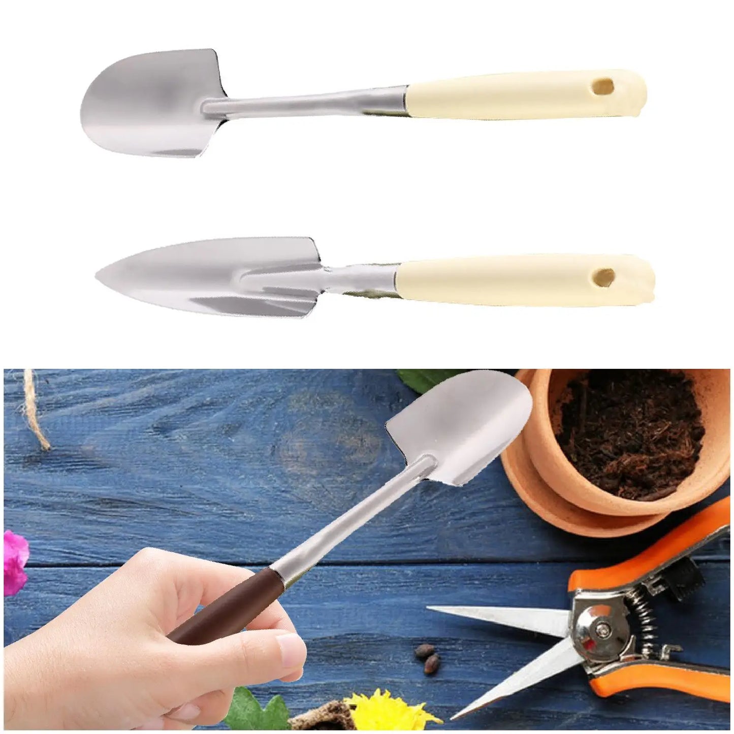 Small Garden Trowel Gardening Shovel Stainless Steel Garden Spade for Lawn and Yard Tools Gardening Work Digging Planting