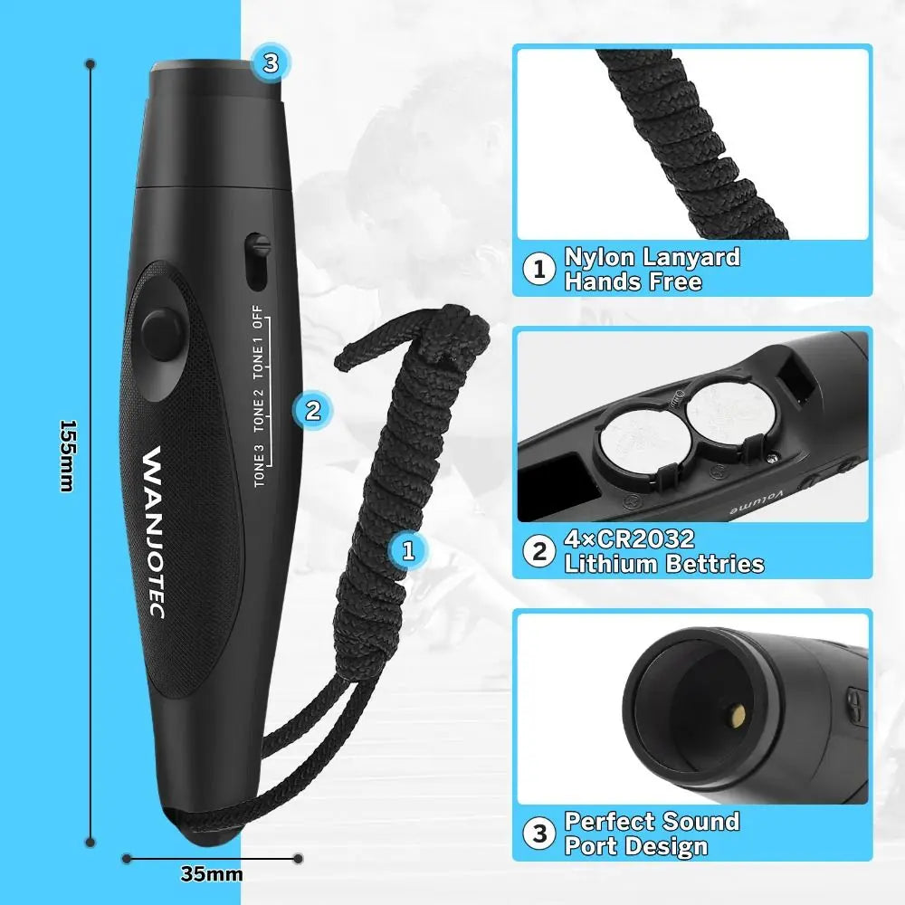 Electronic Electric Whistle High Decibel Trisyllabic Sports Events Whistle Adjustable Loud Game Training Electronic Whistle