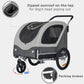 Large Pet Bike Trailer & Stroller 2-in-1,for Dogs Up To 78 Lbs,Parking Brakes,Easy Folding Cart Frame, Quick Release Wheel