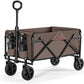 Wagon Cart with Wheels Foldable - Collapsible Utility Wagon Heavy Duty, Folding Grocery Wagon, All Terrain Wagon