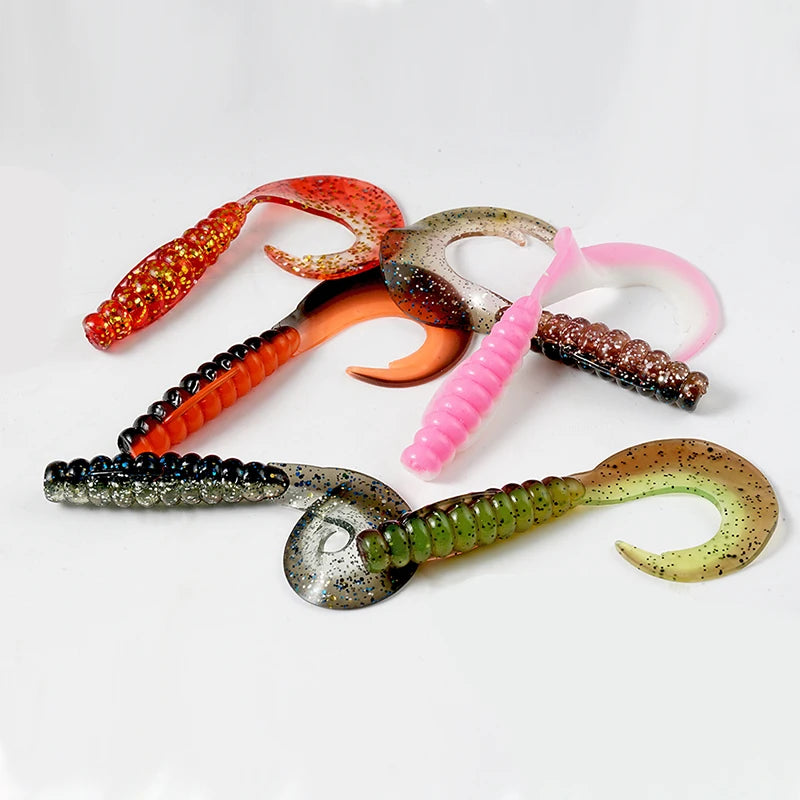SUNMILE Fishing Soft Bait Worm Artificial Baits 55mm/75mm Rock Fishing Wobblers Leurre Souple Lure Perch Trout Lures