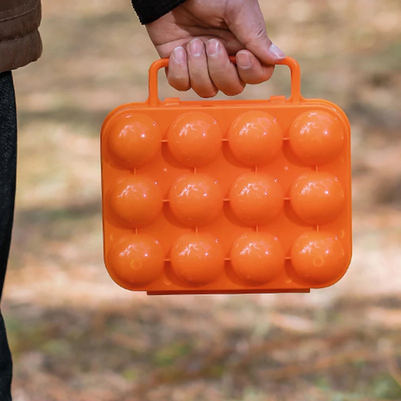 6/12 Grid Egg Storage Box Plastic Travel Portable Kitchen Utensils Outdoor Picnic BBQ Camping Tableware Camping Gear