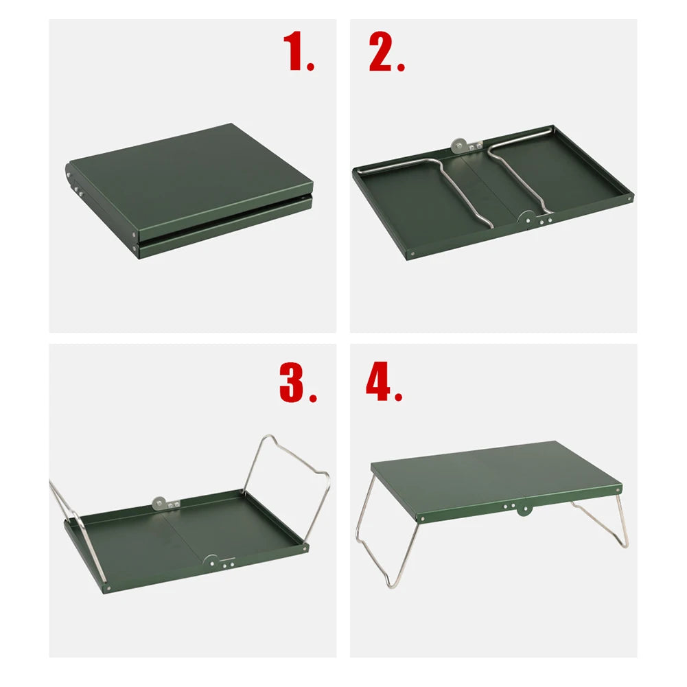 1pc Folding Table Portable Outdoor 5052 Aluminum Alloy Picnic Table Adjustable Portable Table Ultralight Garden Picnic Camping