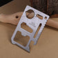Multipurpose Pocket Tool Multifunction Multi-Tool Multifunctional Camping Tool Card Pocket Tool Silver Bottle Survive Gear Card