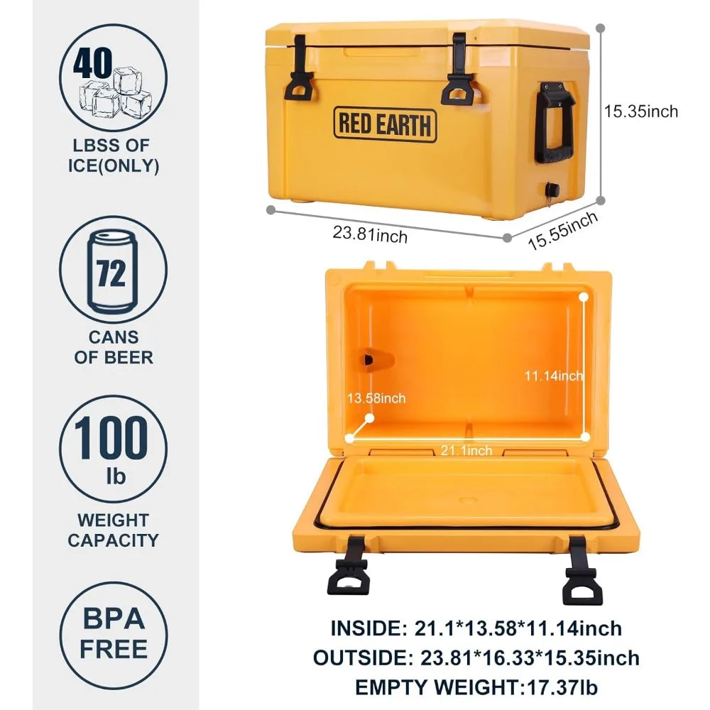 Car Portable Cooler Ultra-Light Hard Cooler Insulated Ice Chest Box, Great for The Beach, Boat Fishing Barbecue, Portable Cooler