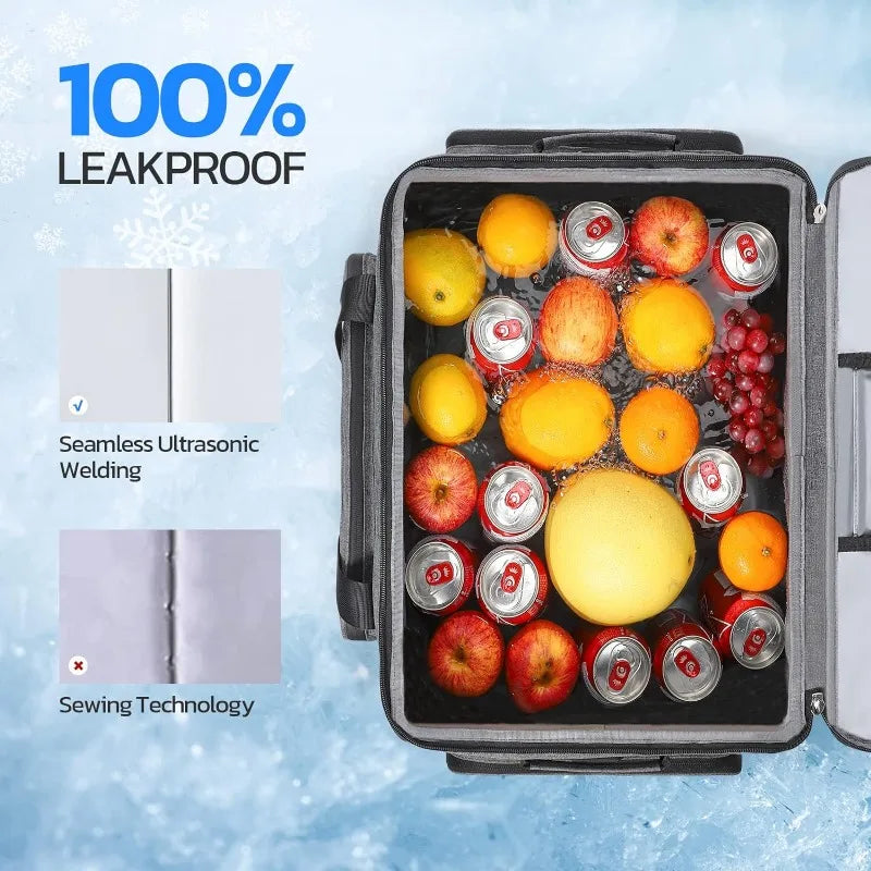 Maelstrom Soft Cooler Bag,Soft Sided Cooler,40 Cans Insulated Hard-Bottom Beach Cooler,Ice Chest,Large Leakproof Camping Cooler