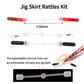 Ellllv Fishing Jig Skirt Rattles Kit Plastic Sound Tube & Connection Strap Spinnerbait Buzzbait Accessories Bass Snapper Fishing