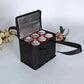 S/L Black Insulated Car Office Portable Lunch Cooler Folding Insulated Picnic Ice Bag Zipper Picnic Camping Tin Foil Food Bag