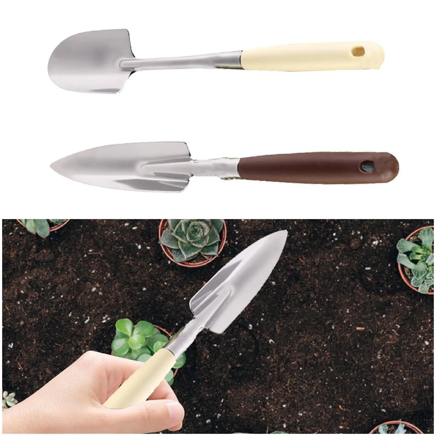 Small Garden Trowel Gardening Shovel Stainless Steel Garden Spade for Lawn and Yard Tools Gardening Work Digging Planting