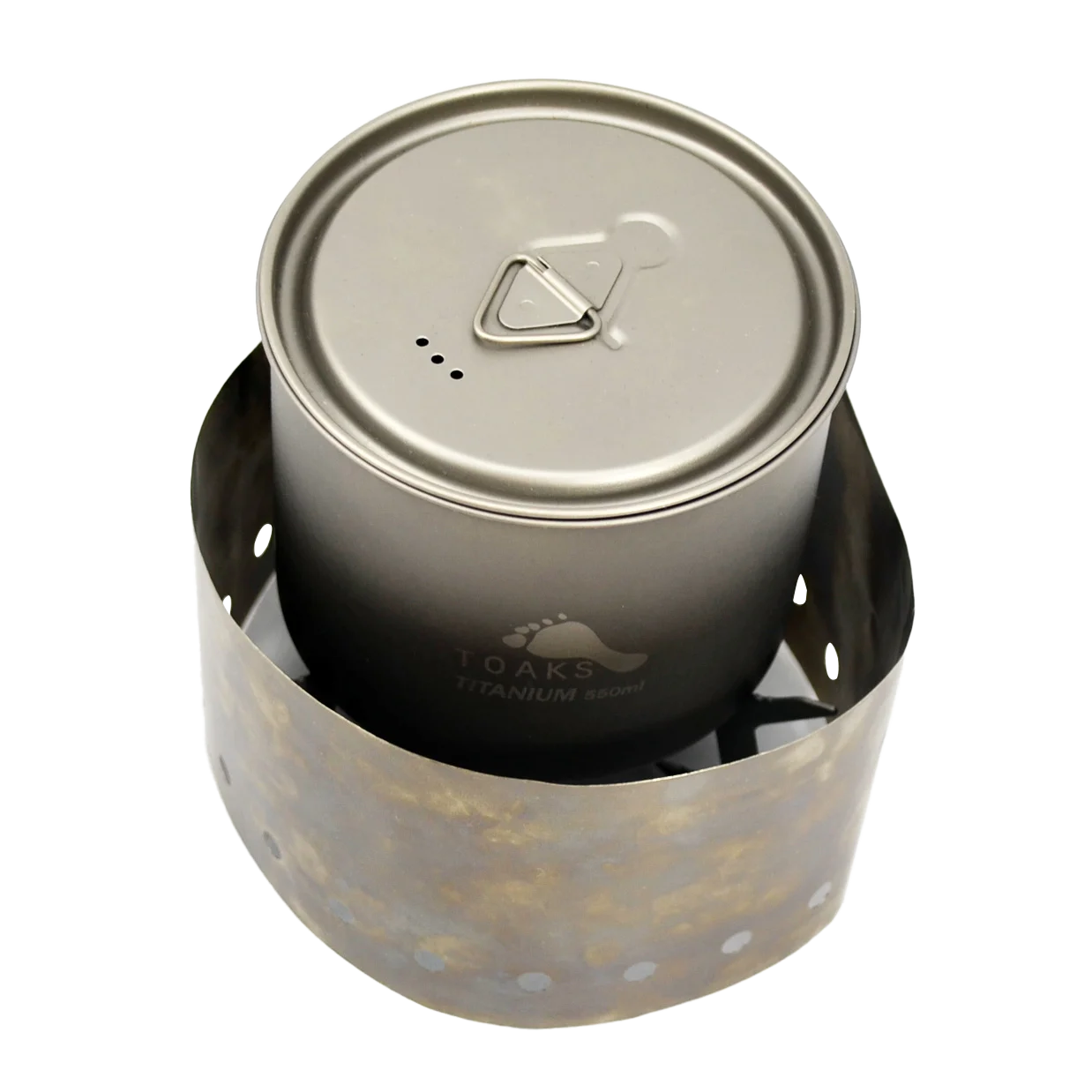 TOAKS Titanium Wind Screen, WSC-01 Ultralight Stove Wind Shield Windproof Light Weight for Camping Picnic  Accessories