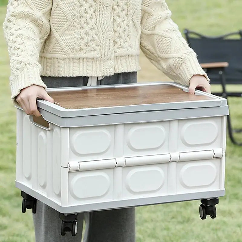Camping Storage Box Outdoor Bench And Chopping Board Portable Trunk Organizer Folding Home Multifunctional Camping Picnic Box