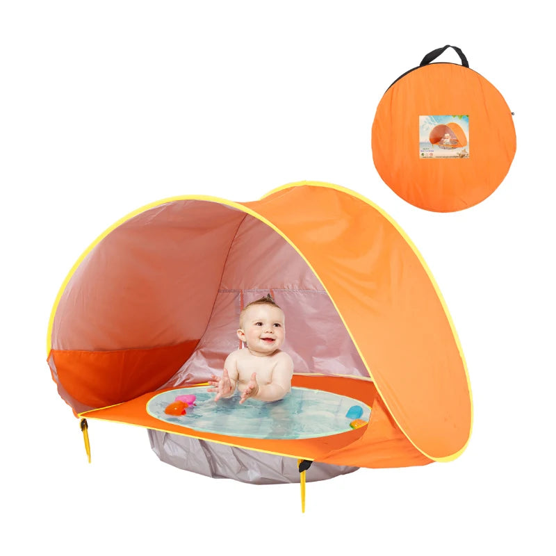 Waterproof Foldable Baby Beach Tent UV-protecting Sunshelter with Pool Kid Outdoor Pop Up sun Awning Camping Sunshade Tent