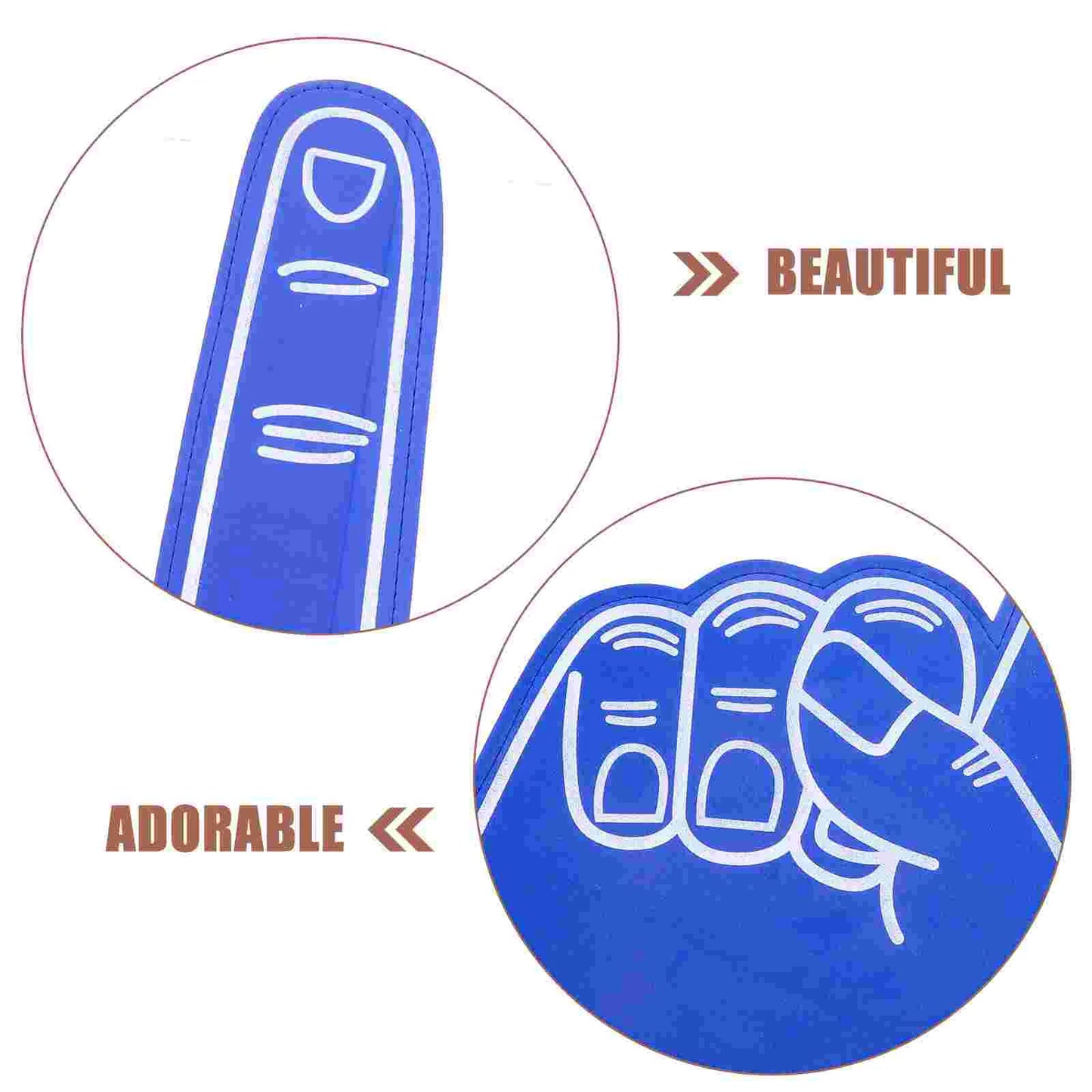 6 Pcs Hand Support Props Toys Green Foam Finger Cheering Fingers Number Sports for Sporting Events Cheerleading Eva