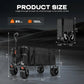 Collapsible Folding Wagon, Utility Grocery Wagon with Side Pocket and Brake, Beach Wagon Cart Heavy Duty Foldable, Garden Carts