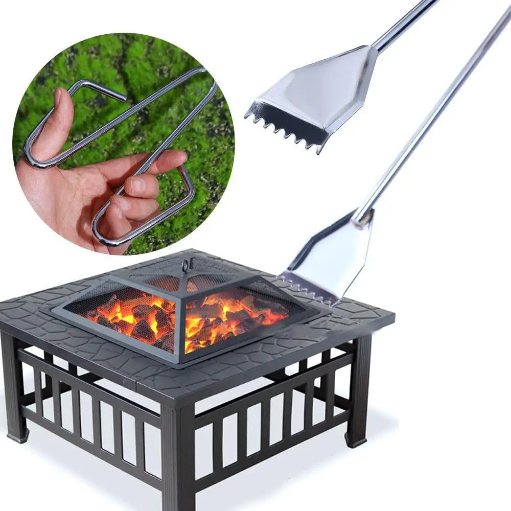 55cm Outdoor Tools Tongs Charcoal Clamp Barbecue Carbon Clip Picnic Meat Clip Food Clips Charcoal Clamp Baking Tools BBQ Clips
