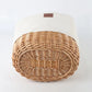 Picnic Basket,Picnic Tote Bag,Sturdy Woven Base & Canvas Beach Tote Bag