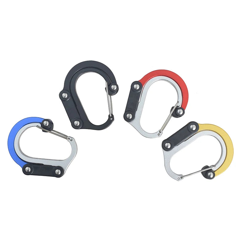 Hybrid Gear Clip - Carabiner Rotating Hook Clip Non-Locking Strong Clips For Camping Fishing Hiking Travel Backpack Out