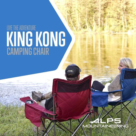 ALPS Mountaineering King Kong Camping Chairs for Adults with Mesh Cup Holders and Pockets, Built Durable and Reliable with