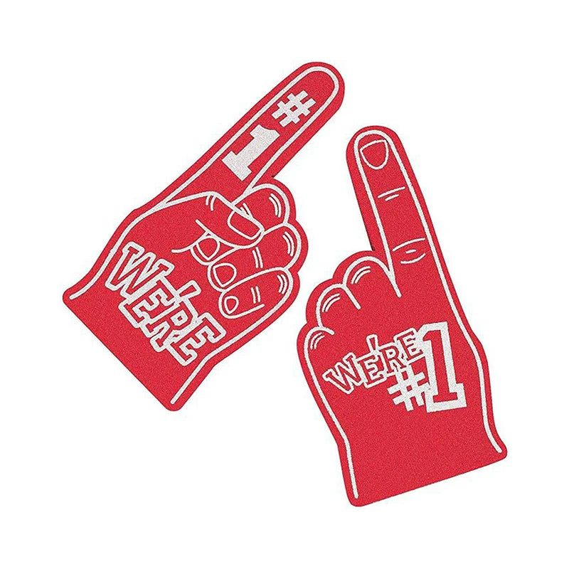 Universal Large Foams Fingers Cheerleading Props Hand Sports Event Cheering Palm Party Props Number 1 Foam Fan Finger