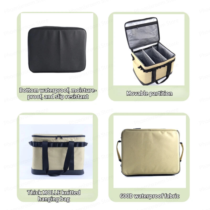 20L/35L/50L/85L Camping Storage Bag Outdoor Picnic Cookware Waterproof Bag Insulation Bag Camping Equipment