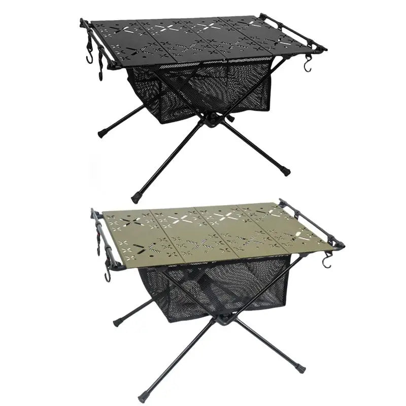 Portable Camping Table Aluminum Alloy Outdoor Portable Table With Storage And Carry Bag Tent Table For Outdoor Cooking Picnic